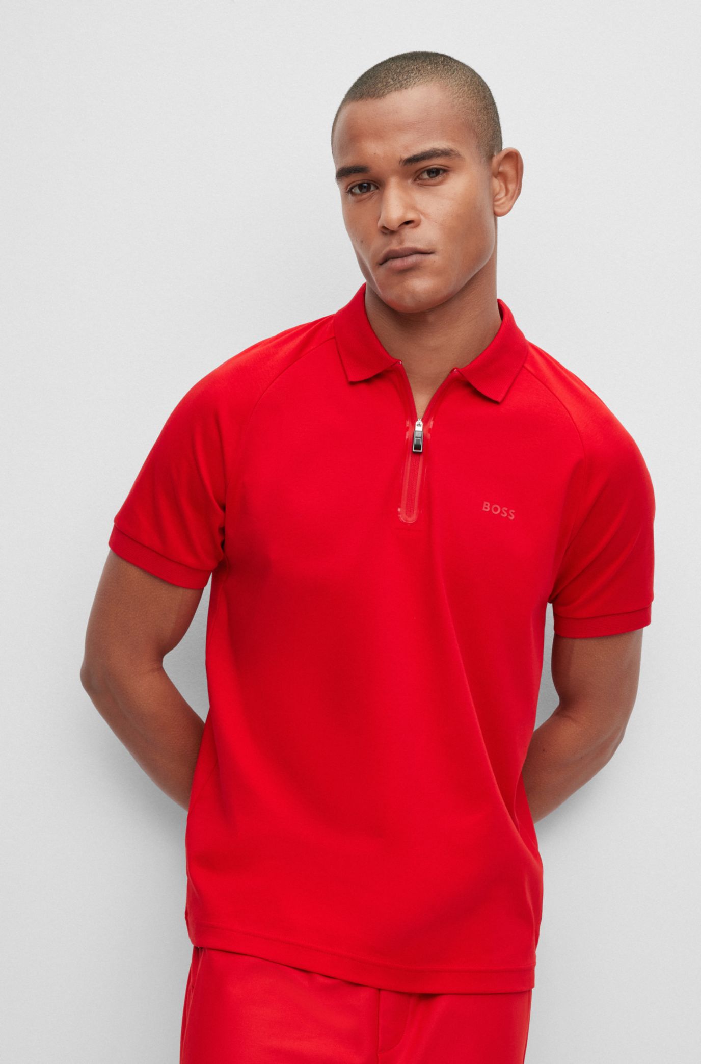 Hugo boss red store polo shirt