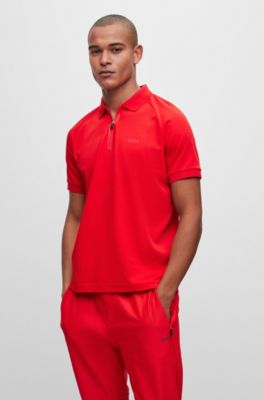 hugo boss zip up polo