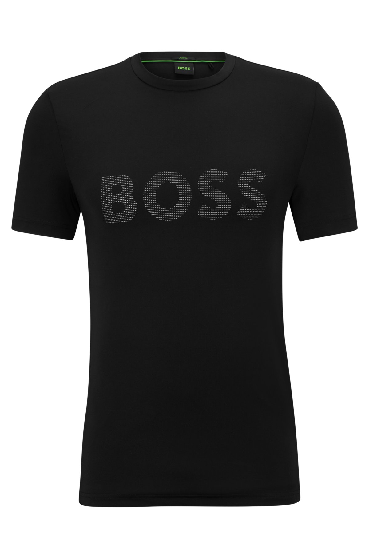 BOSS - Slim-fit T-shirt with decorative reflective logo