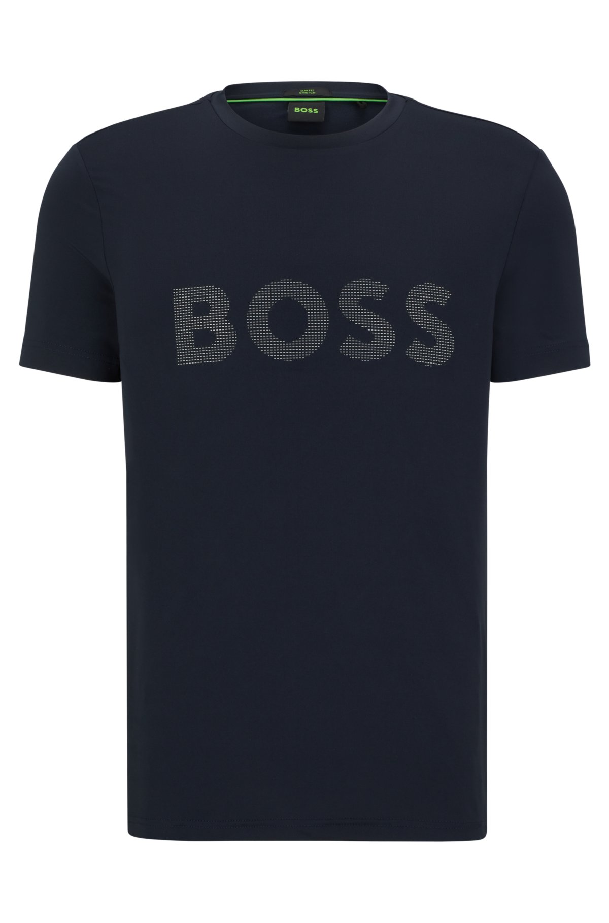 BOSS - Slim-fit T-shirt with decorative reflective logo