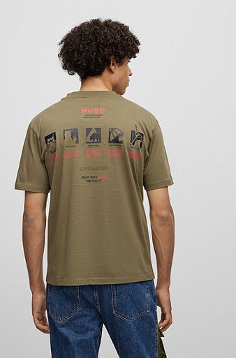 Print BOSS by T-Shirts Men BOSS Stylish for | HUGO Men Green