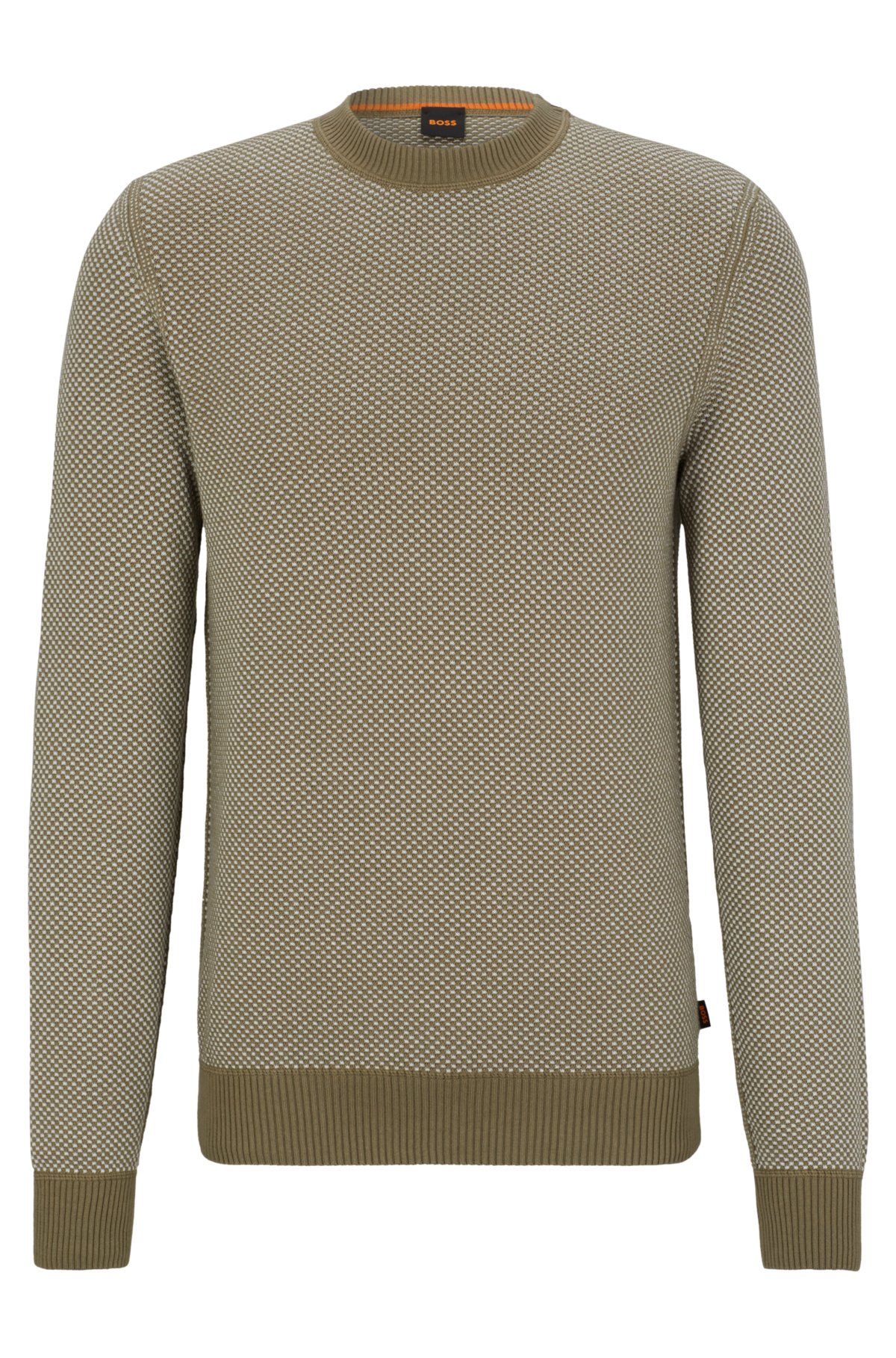 BOSS - with rich sweater structure Organic-cotton