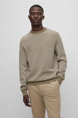 BOSS - Organic-cotton sweater with rich structure