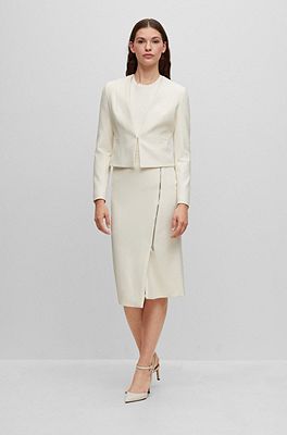 White pencil skirt outlet suit