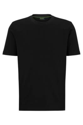 HUGO BOSS COTTON-JERSEY T-SHIRT WITH LOGO COLLAR