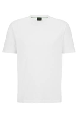 HUGO BOSS COTTON-JERSEY T-SHIRT WITH LOGO COLLAR