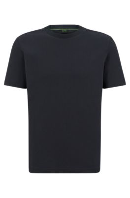 HUGO BOSS COTTON-JERSEY T-SHIRT WITH LOGO COLLAR