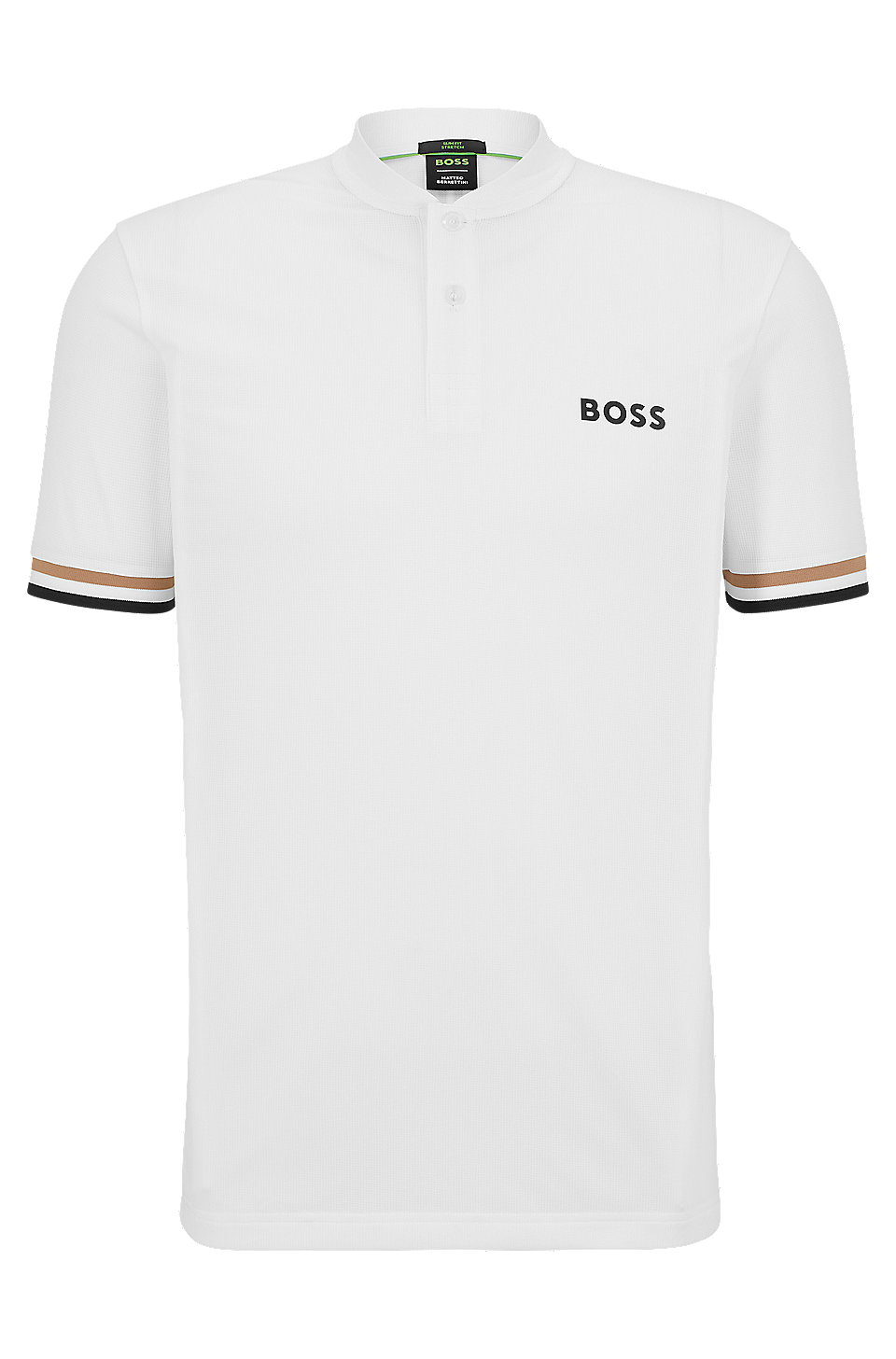 BOSS - BOSS x Matteo Berrettini スリムフィット ポロシャツ ストライプ