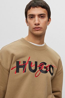 HUGO - コットンブレンド リラックスフィット スウェットシャツ