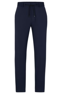 BOSS - Slim-fit trousers in performance-stretch jersey
