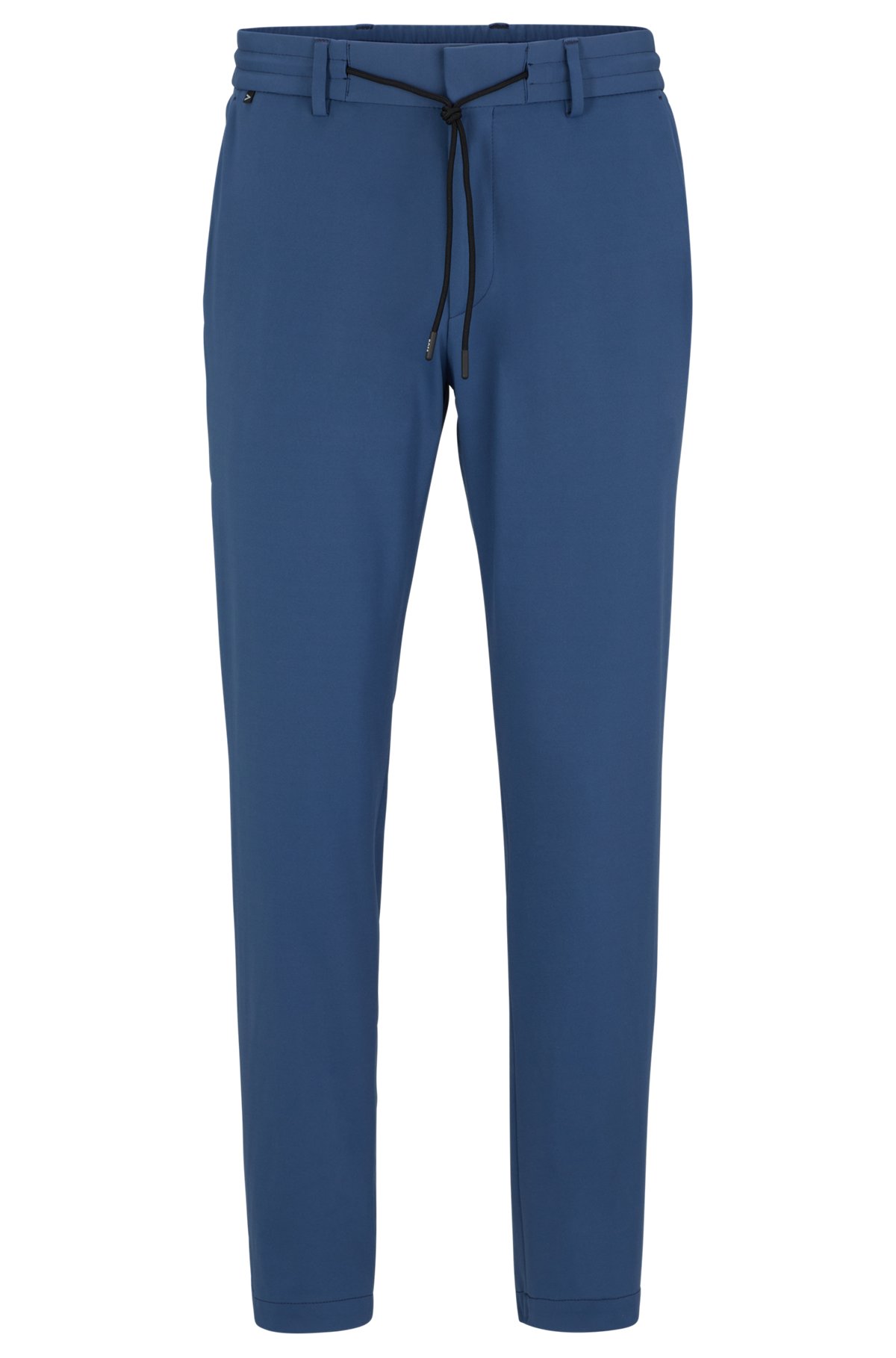 Bukser med slim fit i performance-jersey med stræk, Blå