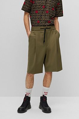 HUGO - Relaxed-Fit Shorts aus strukturiertem Performance-Stretch-Gewebe