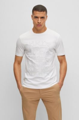 hugo boss white t shirt mens