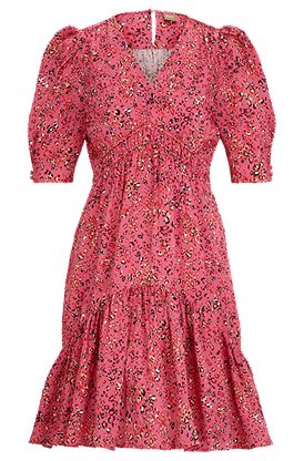 Robe Regular Fit à manches bouffantes et imprimé à fleurs
