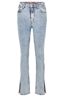 HUGO Regularfit highwaisted jeans in moonwashed denim