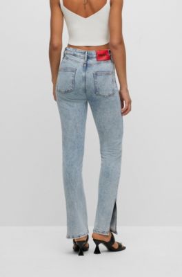 HUGO Regularfit highwaisted jeans in moonwashed denim