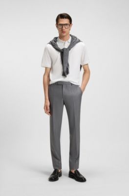 Regular-Fit Poloshirt aus merzerisierter italienischer Baumwolle, Wei&szlig;