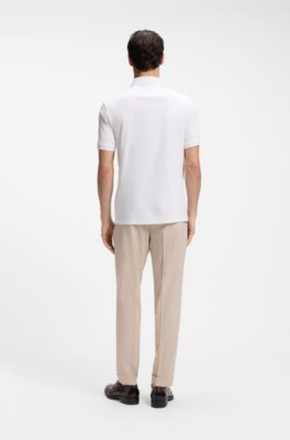 Boss Mercerised-cotton polo shirt pikéer herr – bild 3