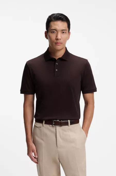 Polo shirt in mercerised cotton