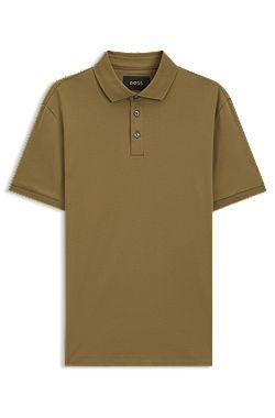 Mercerised-cotton polo shirt