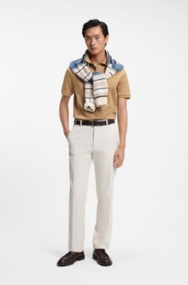 BOSS - Polo em algodão mercerizado - Beige