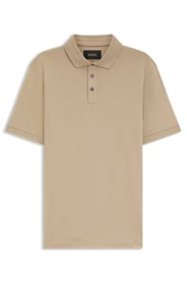 Boss Mercerised-cotton polo shirt pikéer herr – bild 4
