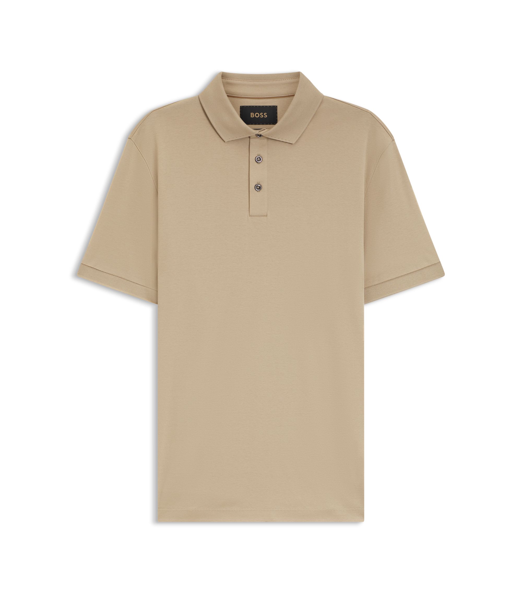 Beige Polo, Navy Line