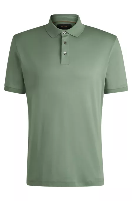 Mercerised-cotton polo shirt