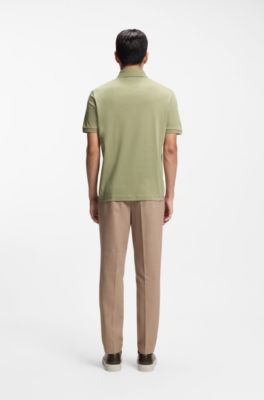 Polo regular fit in cotone mercerizzato italiano, Kaki