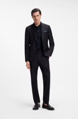 Polo regular fit de algod&oacute;n italiano mercerizado, Azul oscuro