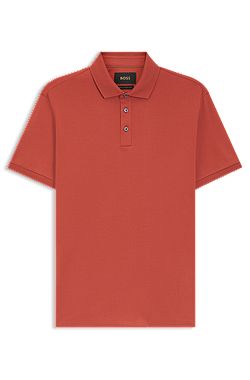 Supima cotton polo shirt with mother-of-pearl buttons