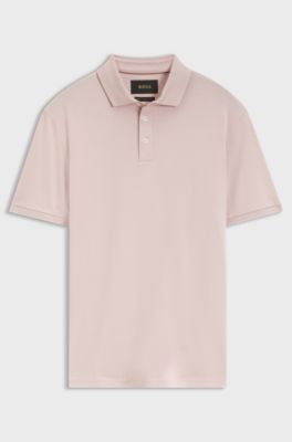Polo shirt in mercerised cotton, Light Pink