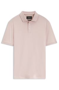 Polo regular fit in cotone mercerizzato italiano, Rosa chiaro