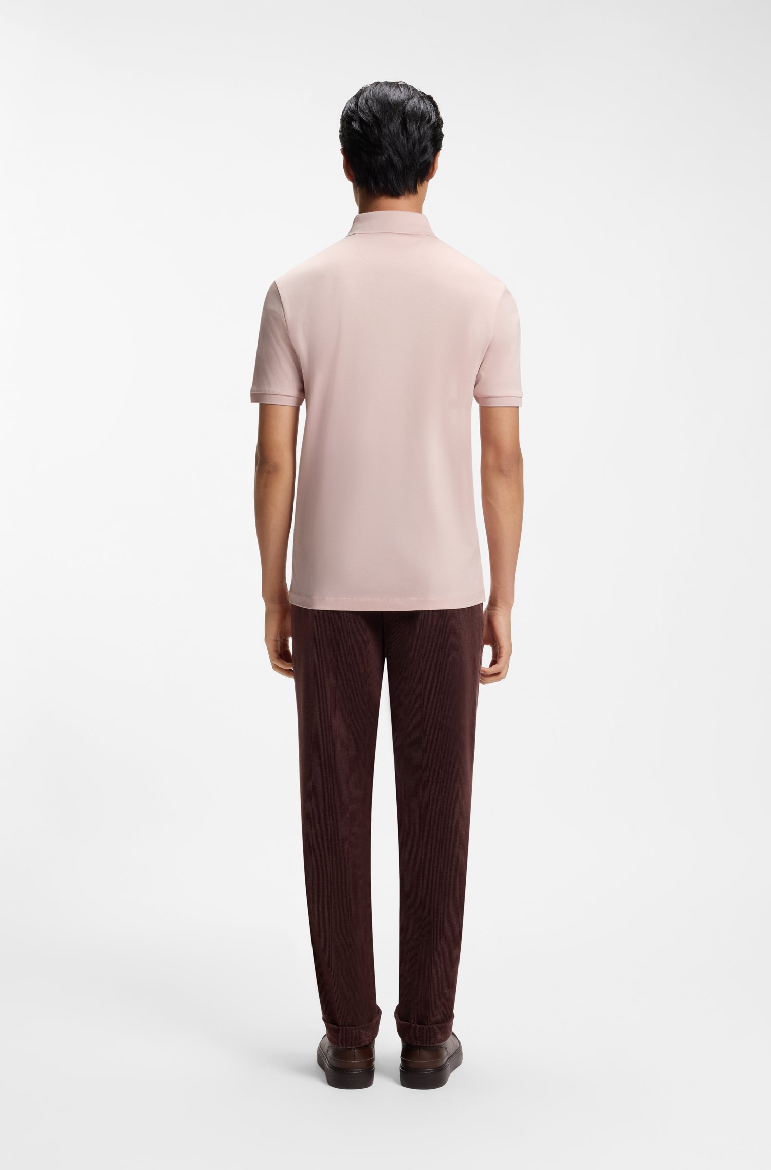 Boss Mercerised-cotton polo shirt pikéer herr – bild 3