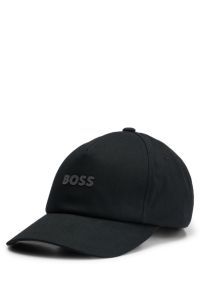 Pet van katoenen twill met HD-logo, Zwart