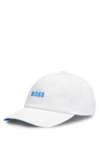 Pet van katoenen twill met HD-logo, Wit
