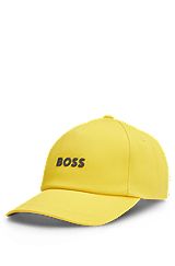 Cotton-twill cap with HD logo, Light Yellow