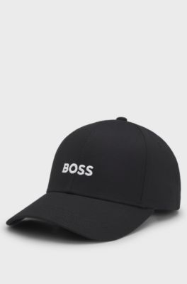 Keps av bomullstwill med broderad logga, Svart