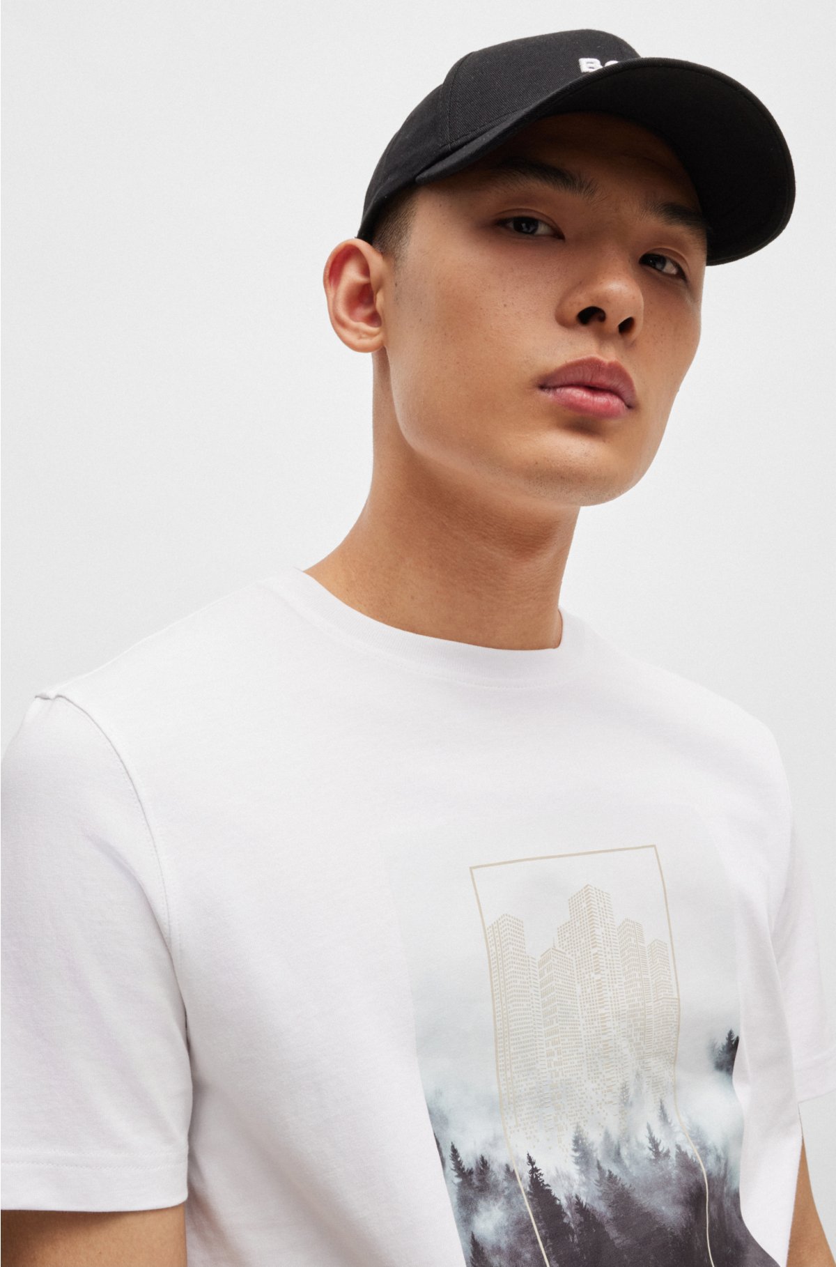 BOSS - Cotton-twill six-panel cap with embroidered logo