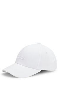 Casquette en twill de coton à logo brodé, Blanc