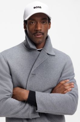 Cotton-twill cap with embroidered logo, White