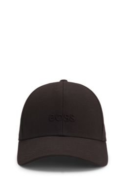Cotton-twill cap with embroidered logo, Dark Brown
