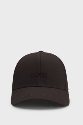 Cotton-twill cap with embroidered logo, Dark Brown