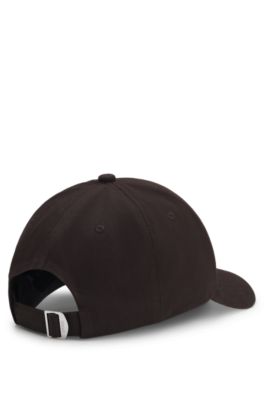 Cotton-twill cap with embroidered logo, Dark Brown