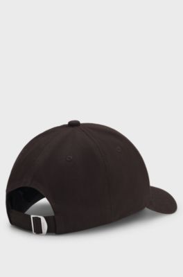 Cotton-twill cap with embroidered logo, Dark Brown