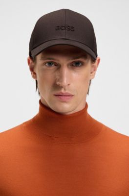 Cotton-twill cap with embroidered logo, Dark Brown