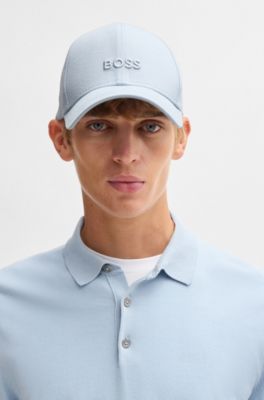 Cotton-twill cap with embroidered logo, Light Blue