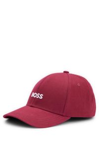 Casquette en twill de coton à logo brodé, Rouge sombre