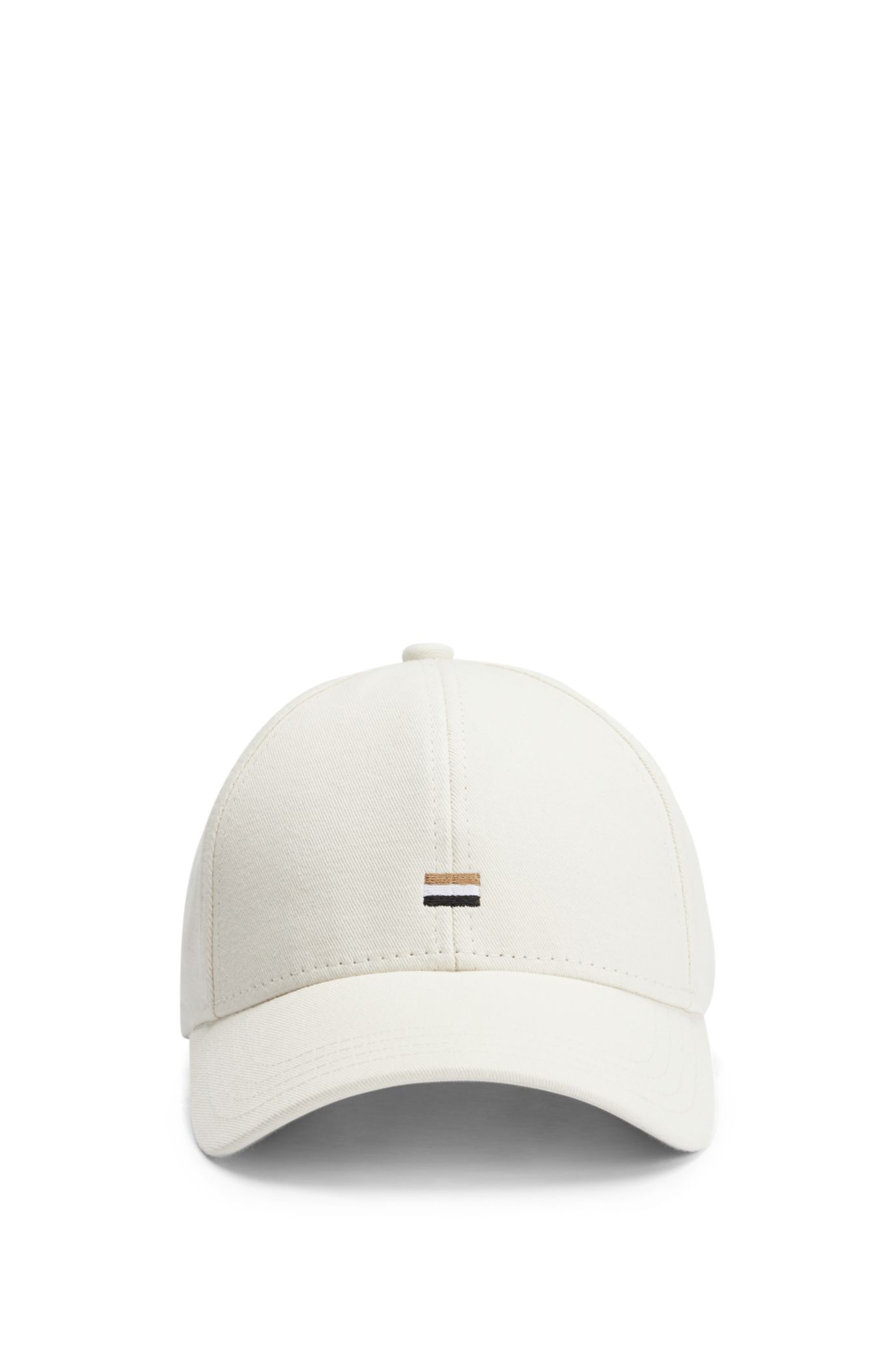 Cotton-twill embroidery with cap - signature-stripe BOSS