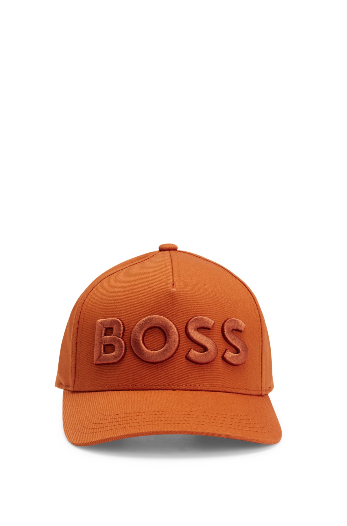 BOSS - Kasket i bomuldstwill med logo og strop